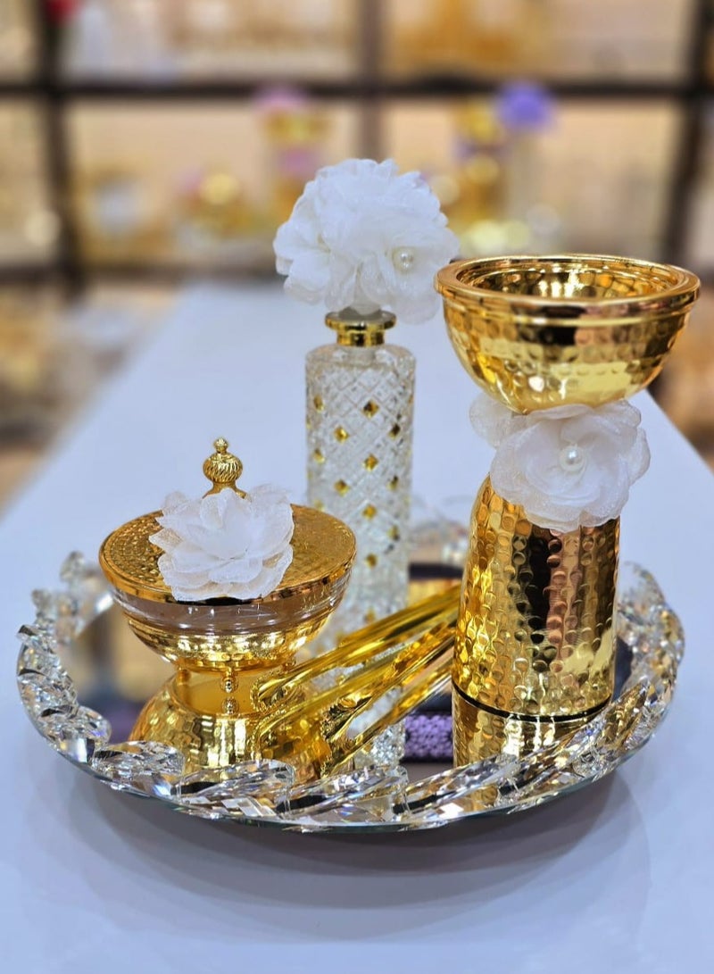 مجموعة شعلة بخور كريستال الأناقة هدية زفاف مثالية وديكور المنزل