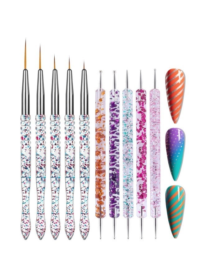 Miamia 31pcs Nail Art Brushes, Nail Art Tool Set, Dotting Tools, Dust Brush,Striping Brushes for Long Lines, Drawing Pen For Gel Polish Design supply - Image 3
