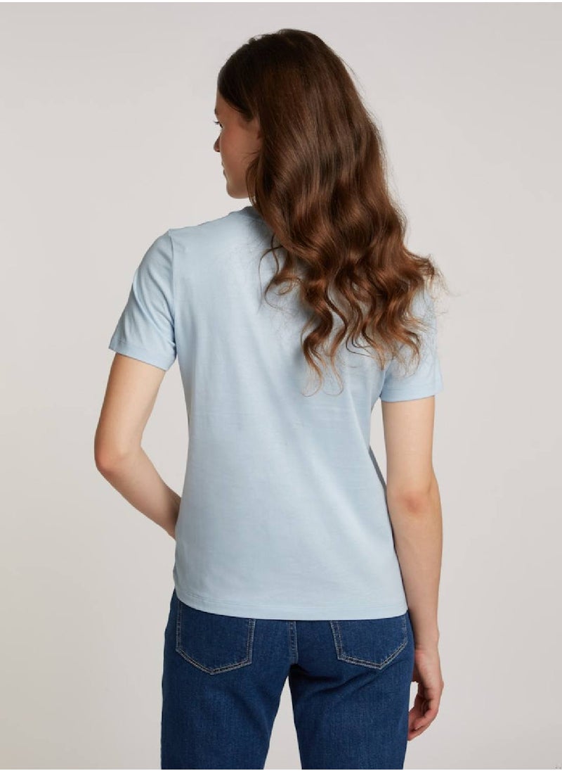 Women's Regular T-shirt - Cotton, Blue - pzsku/ZBBF6A8A1E7EA61798D05Z/45/_/1733989119/db9767b5-081a-4fe1-9ce8-43031e0b9cb8