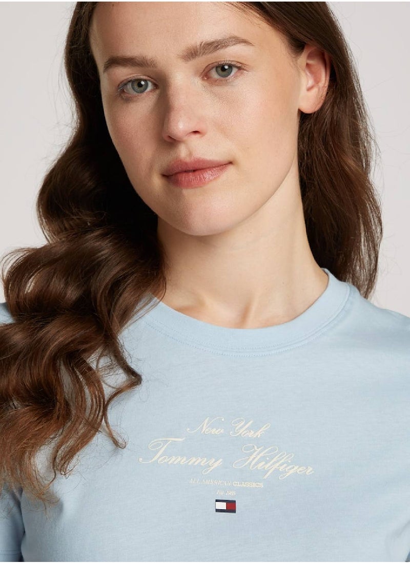 Women's Regular T-shirt - Cotton, Blue - pzsku/ZBBF6A8A1E7EA61798D05Z/45/_/1733989120/b50dcf6e-1542-436d-8fbb-25000ac73264