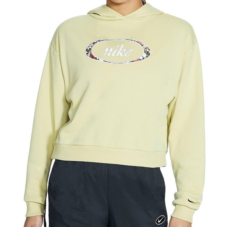 Nike (WMNS) Nike Sportswear Crop Fleece Hoodie 'Tree Mist' - Image 2