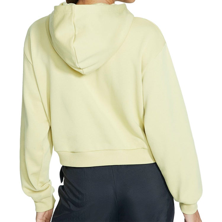 Nike (WMNS) Nike Sportswear Crop Fleece Hoodie 'Tree Mist' - Image 3