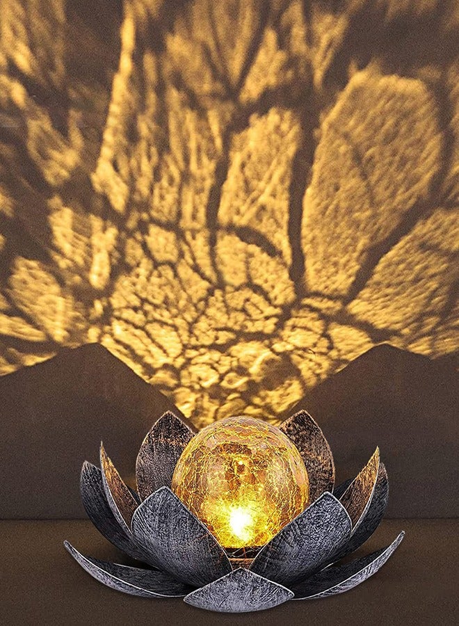 Arabest utdoor Solar Light, Lotus Flower Solar Lantern with Bright Warm White Light Effects, IP44 Waterproof Solar Garden Lights for Patio, Yard, Lawn, Balcony  - Image 4