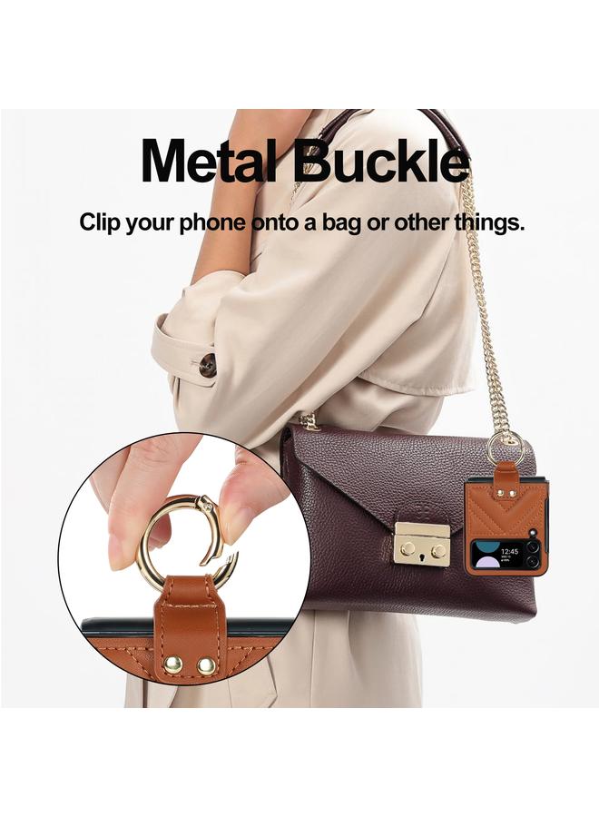 S-TOP Case For Samsung Galaxy Z Flip4 V-shaped Folding Protective Phone Case with Folding Ring - Image 5