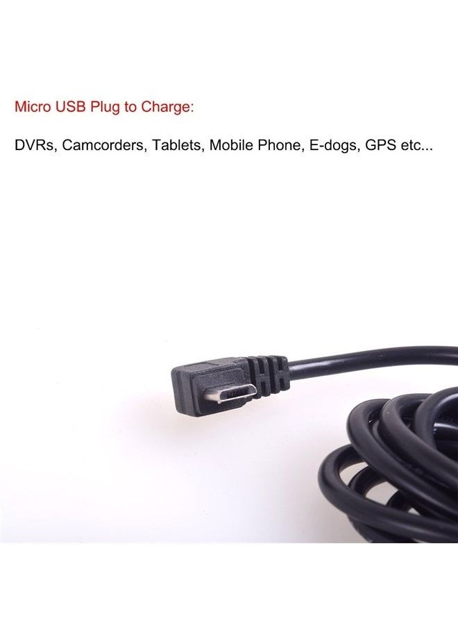 Ekylin - OBD2 Dash Camera DVR Charging Cable Micro USB Power Adapter with Switch Button - 16Pin OBD2 Connector Direct Charger for Dash Cam Car DVR GPS 11.5FT 12-24V - Image 1