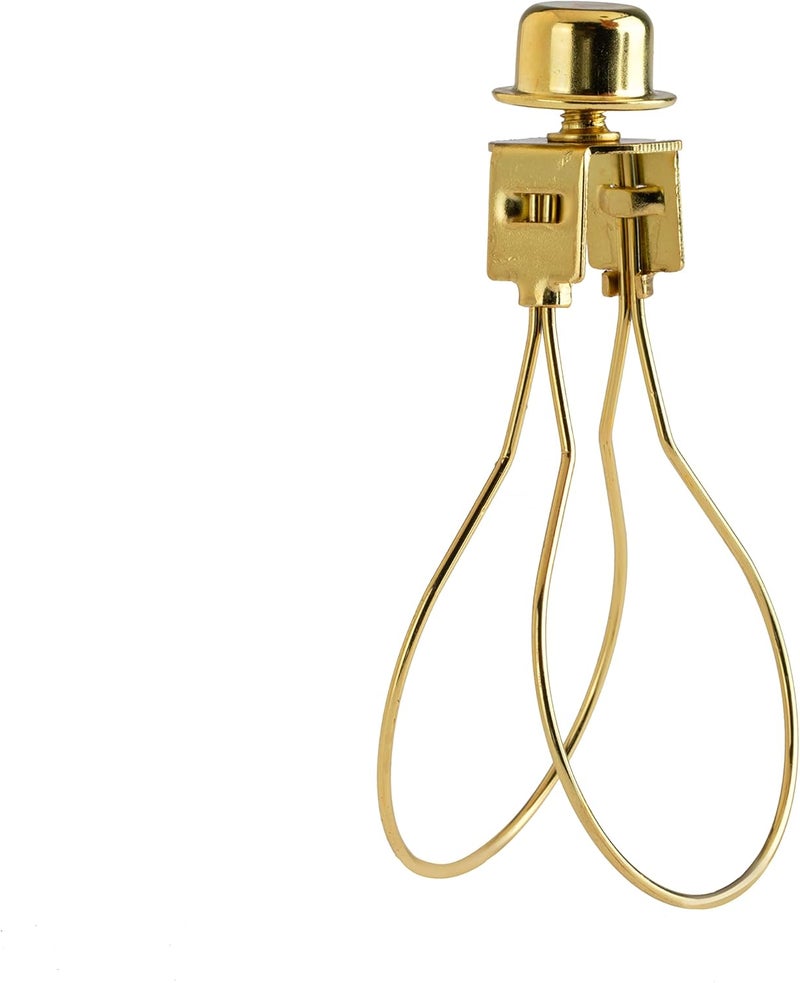 Creative Hobbies محول مشبك لمبة مع ظل مع قمة تثبيت، لون ذهبي - لا حاجة للهرم | 4 عبوات - Image 2