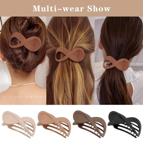 WHISKET - Big Hair Claw Clips for Women, Rectangle Clips, Accessories Small Claw Clips for Thin, Matte Claw Clips, Hair Clips for Women & Girls [PACK OF 4] (Juda Claw Clips) - Image 5