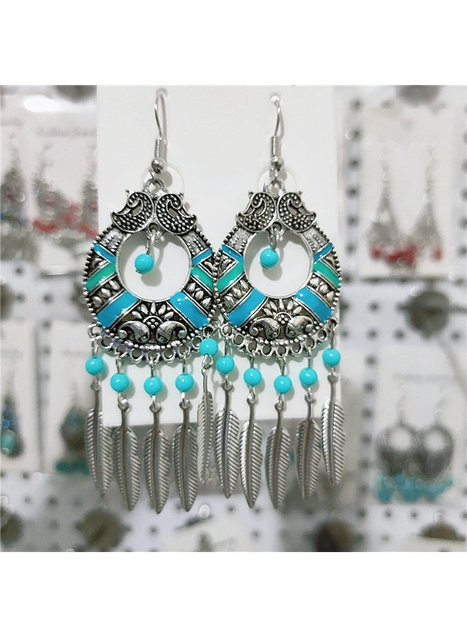 Mark Fairwhale New Style Ethnic Style Blue Turquoise Earrings 