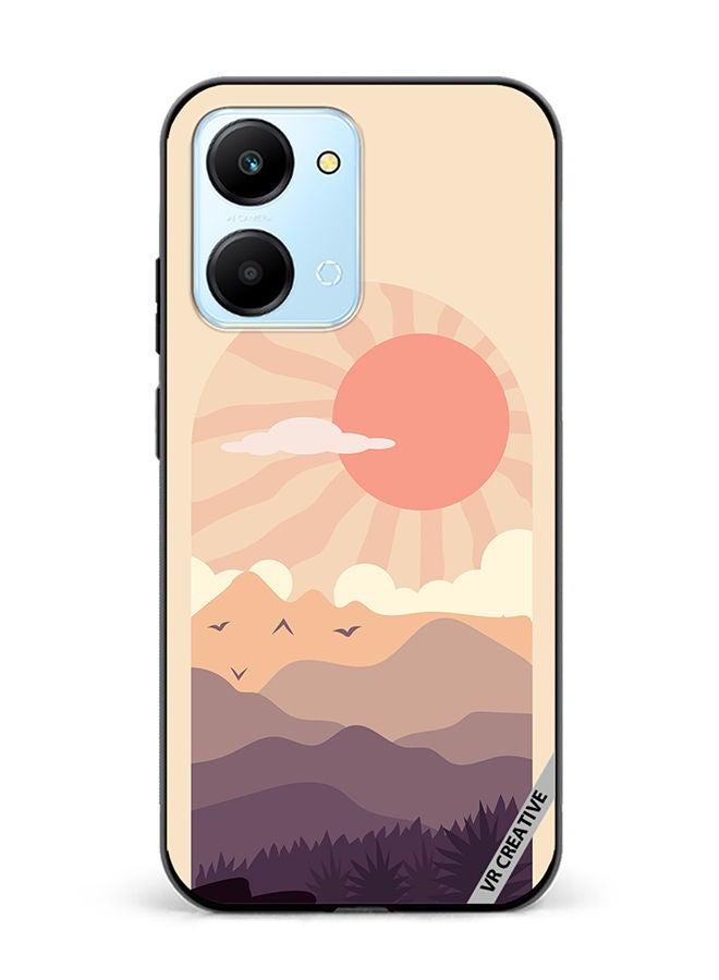 VR CREATIVE Protective Case Cover For Honor Play7T Abstract Landscape Design Multicolour - Image 1