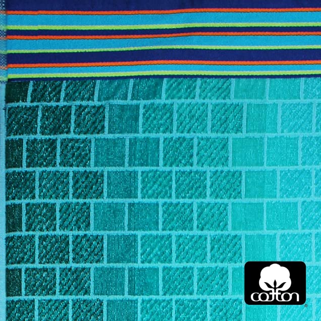COTTON CRAFT Oversized XL Beach Towel 39 x 68-2 Pack - 100% Cotton Velour - Big & Huge - Pool Picnic Bath Towels - Jacquard Terry Thick Plush Super Soft Luxury - 450 GSM - Blue Tiles - Image 2
