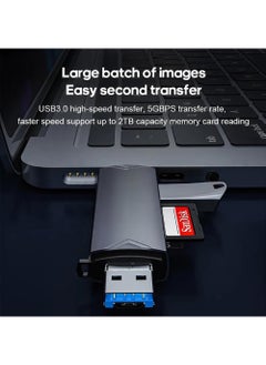 Rock Pow SD Card Reader USB C 6 in 1 OTG Memory Adapter Connector USB 3.0 USB C Micro USB Supports SD/MicroSD/SDXC/SDHC/MMC/RS-MMC/UHS-I Compatible with MacBook iPad Pro Android Phone PC Laptop etc  - Image 4