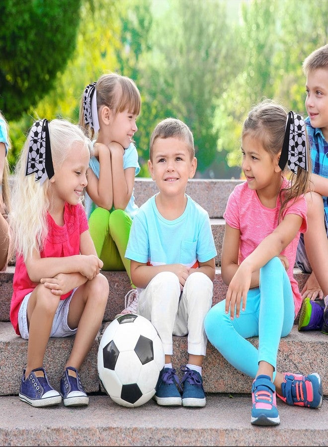 MTLEE Soccer Hair Ties, 10 Pieces - Hair Scrunchies with Ribbon, Ponytail Holders for Girls Women Players, Football Pattern, Elastic Design - Ideal Football Birthday Party Supplies - Image 3