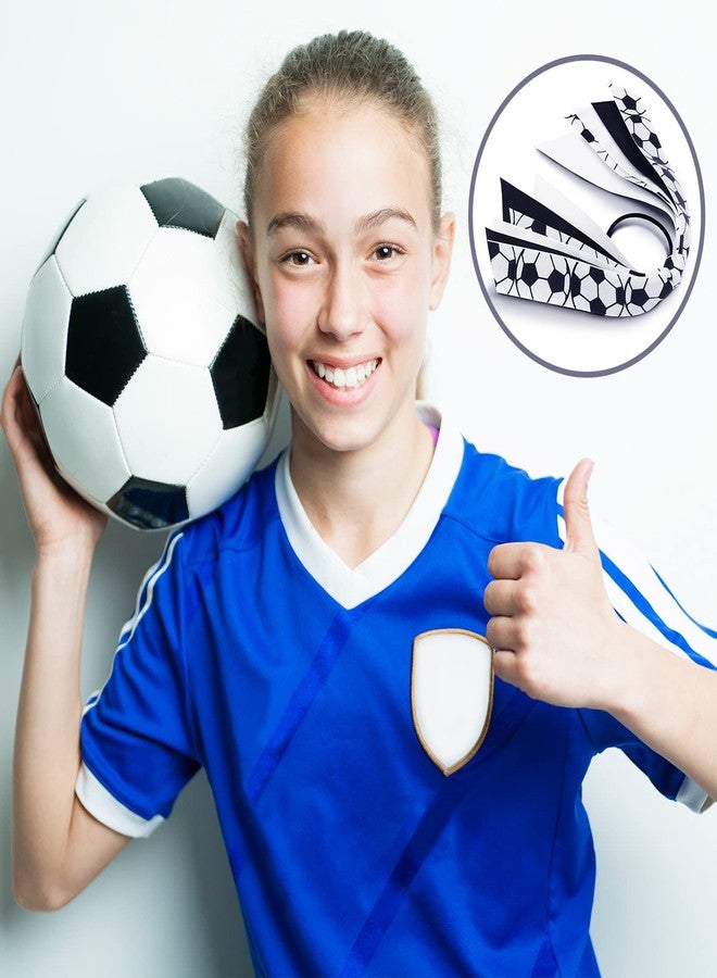 MTLEE Soccer Hair Ties, 10 Pieces - Hair Scrunchies with Ribbon, Ponytail Holders for Girls Women Players, Football Pattern, Elastic Design - Ideal Football Birthday Party Supplies - Image 4