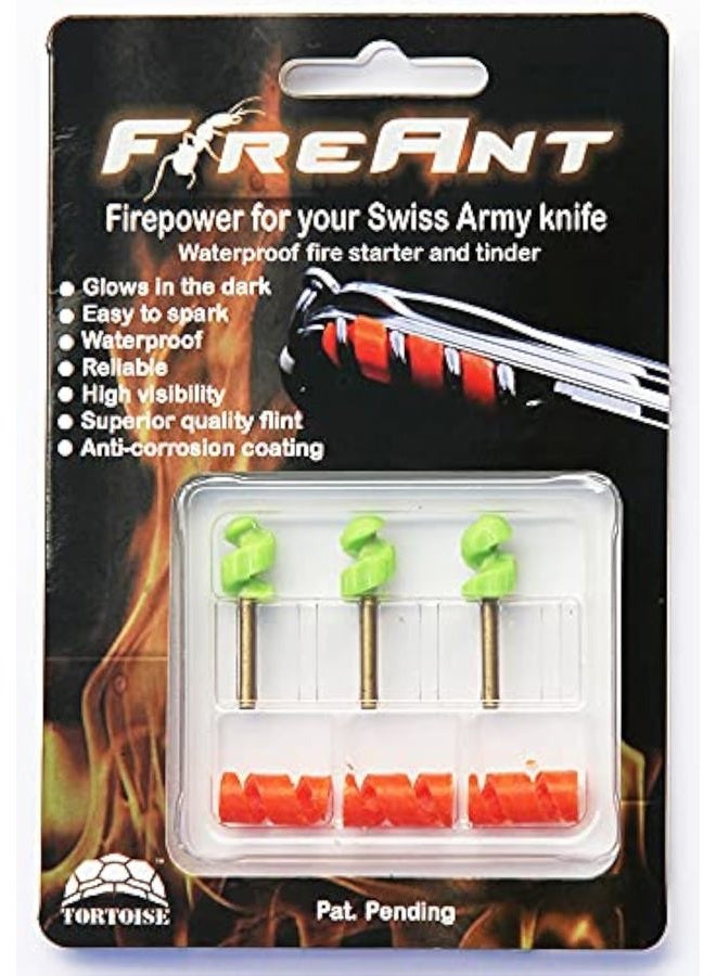 Tortoise Gear FireAnt 3 Pack - Fire Starter and Tinder System for Swiss Army Victorinox Knives - Image 1