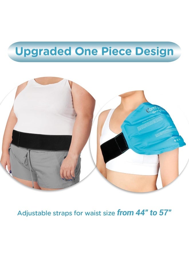 Comfytemp Comfytemp Large Ice Pack for Back Pain Relief, Reusable Gel Back Ice Pack Wrap for Lower Back Pain, Sciatica Pain Relief, Cold Compress for Lumbar Back Injuries, Sciatic Nerve, Coccyx, Herniated Disc - Image 3