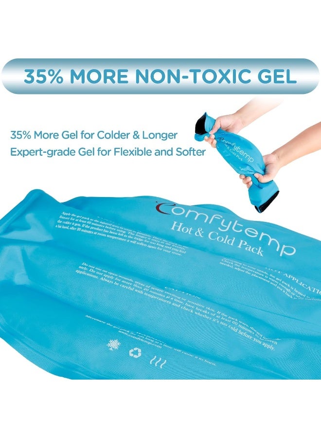 Comfytemp Comfytemp Large Ice Pack for Back Pain Relief, Reusable Gel Back Ice Pack Wrap for Lower Back Pain, Sciatica Pain Relief, Cold Compress for Lumbar Back Injuries, Sciatic Nerve, Coccyx, Herniated Disc - Image 5