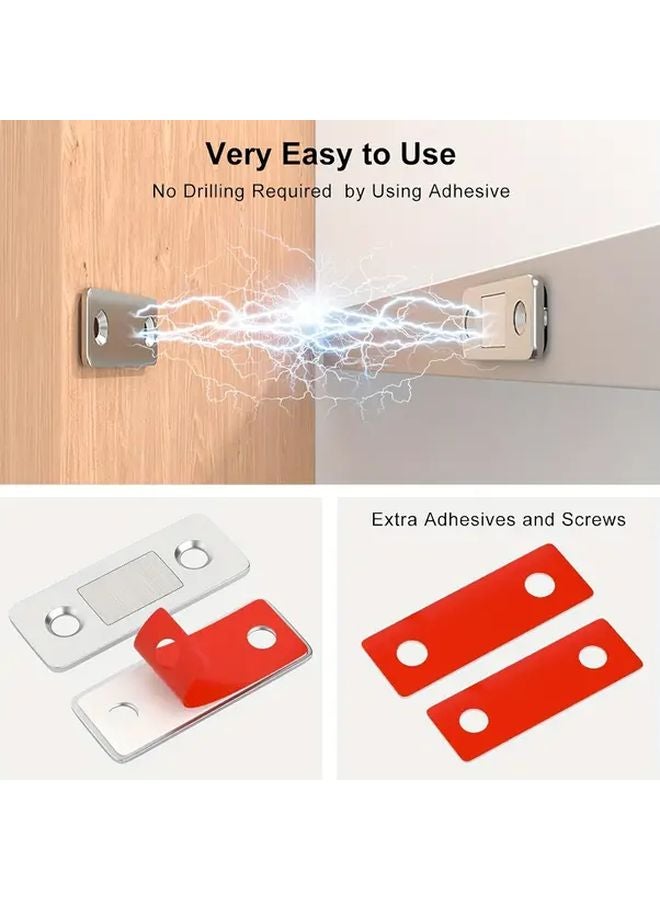 Jiayi Magnetic Catch Cabinet Locks 4pcs Set Easy Installation For Kitchen And Closet - Image 3