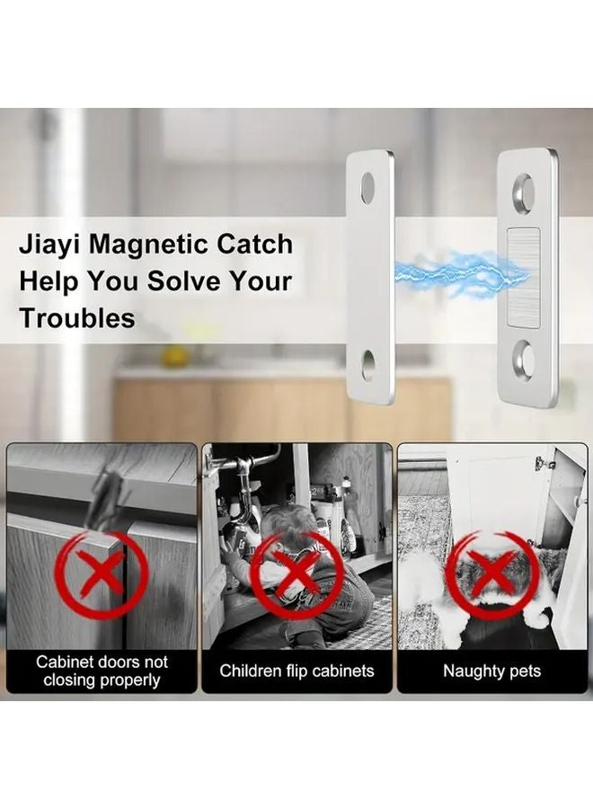 Jiayi Magnetic Catch Cabinet Locks 4pcs Set Easy Installation For Kitchen And Closet - Image 4