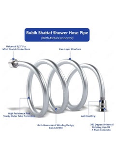 Rubik Shower Hose Pipe 5M PVC Flex Anti Twist Heat Resistance Universal Replacement Kink and Leak Proof (5 Meter)  - Image 2