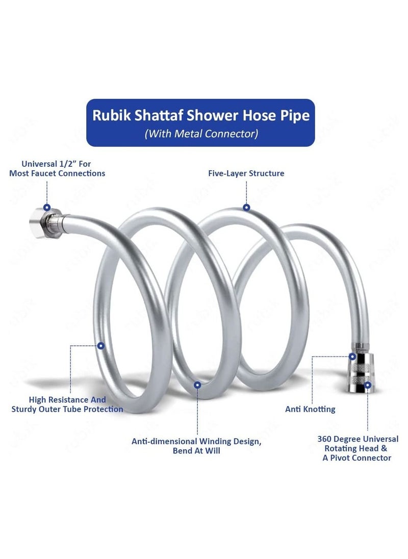 Rubik - Shower Hose Pipe 5M PVC Flex Anti Twist Heat Resistance Universal Replacement Kink and Leak Proof (5 Meter) - Image 1