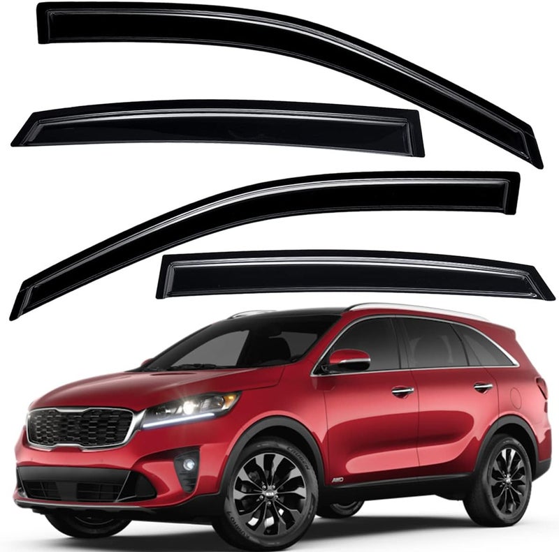 Lightronic WV94758 Tape-on Side Window Visor Deflector Rain Guard Set for 2016-2020 Kia Sorento - Image 1