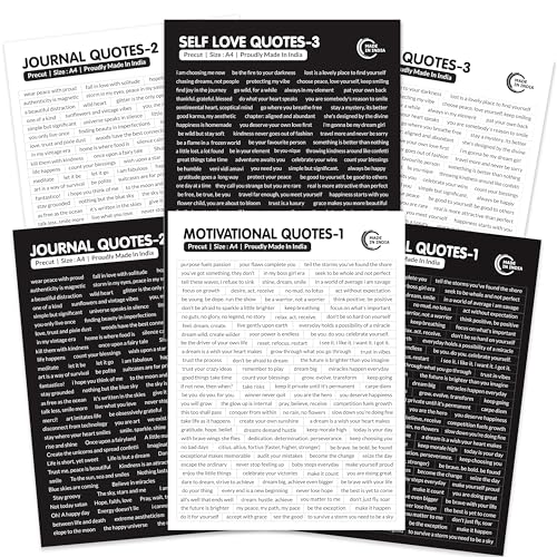 Wonder Hub WONDERHUB Positive Love Motivational Self Quotes Precut Printed Viny Self Adhesive Stickers for Journals, Notebooks,Diary, Journal,Laptop, Mobiles (6 Sheets-in Total 648 Stickers) - Image 1