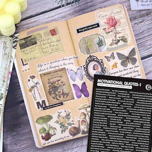 Wonder Hub WONDERHUB Positive Love Motivational Self Quotes Precut Printed Viny Self Adhesive Stickers for Journals, Notebooks,Diary, Journal,Laptop, Mobiles (6 Sheets-in Total 648 Stickers) - Image 3