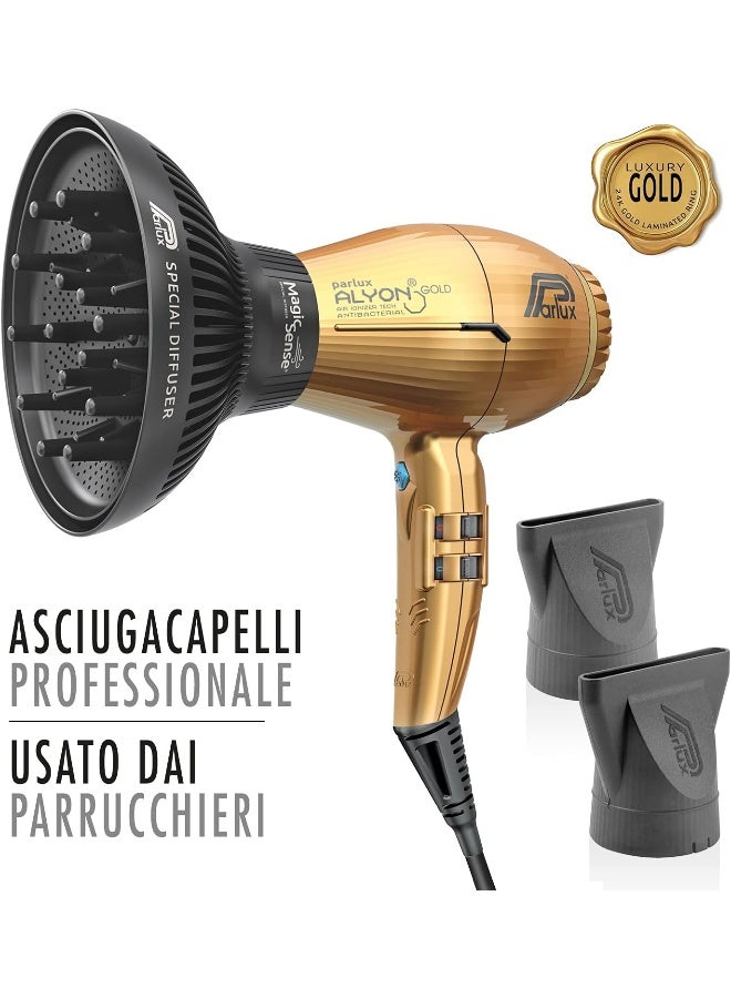 PARLUX Hair Dryer Alyon Gold With Magic Diffuser - Image 2