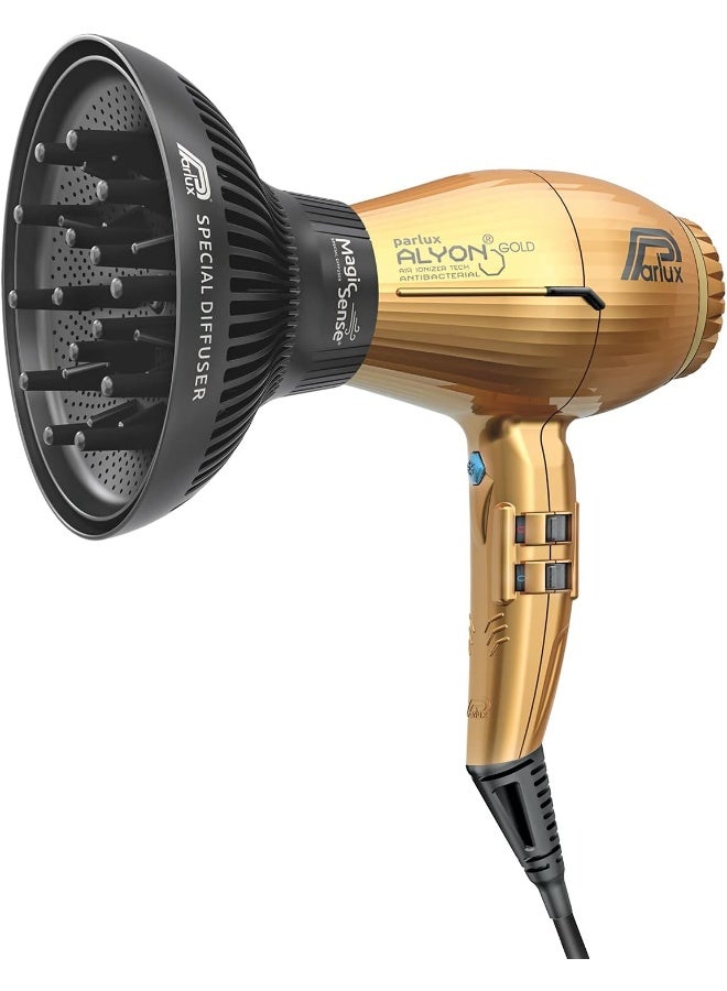 PARLUX Hair Dryer Alyon Gold With Magic Diffuser - Image 1