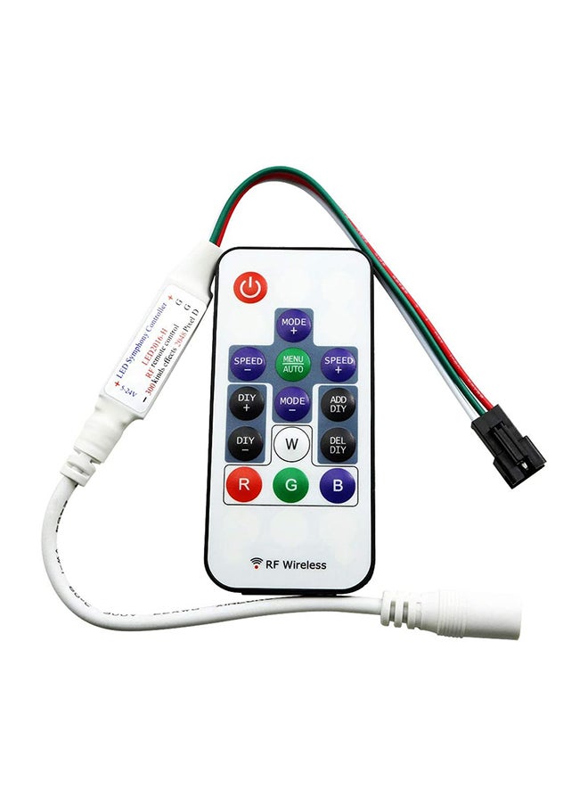 azimom - LED Controller With 14 Keys Rf Wireless Remote Control Dimmer For Ws2811 Ws2812 LED Strip Lights  300 Kinds Of Lighting Effect - Image 1
