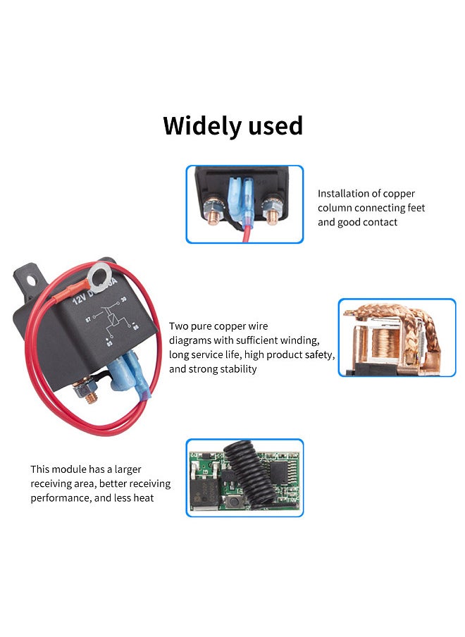 Generic - 12V DC 200A  Remote Battery Disconnect Switch,Prevent Battery Drain Battery Switch Isolator On Off Wireless Remote Control for Car, Truck, RV - Image 1