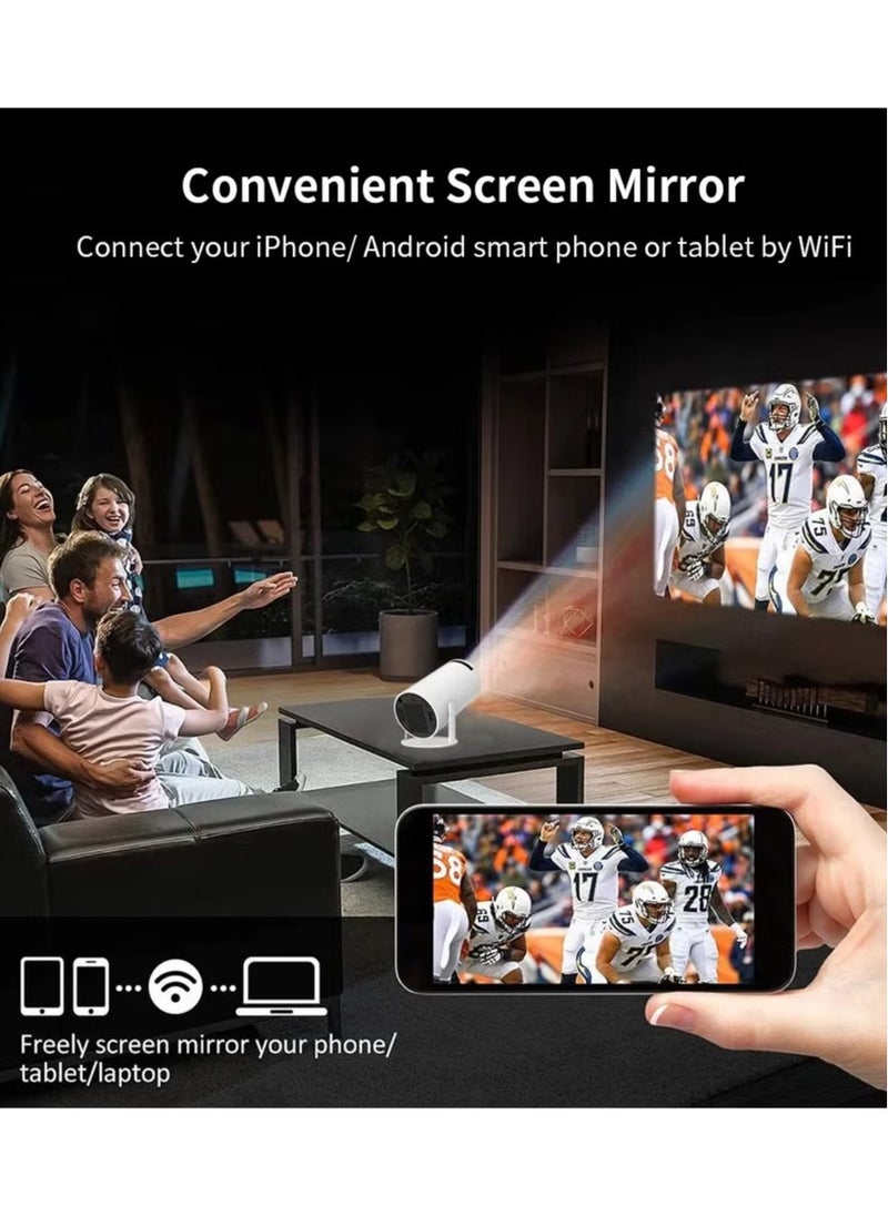 JAJEEK - 4K Projector with Gaming Console | 2-in-1 Gaming Projector with 64GB Retro Games, 10000+ Classic Games, 1080P Portable Smart Projector, WiFi 6, BT 5.0, Compatible with Android, iOS, TV Box, HDMI, USB, PS4, Game Controller - Image 1