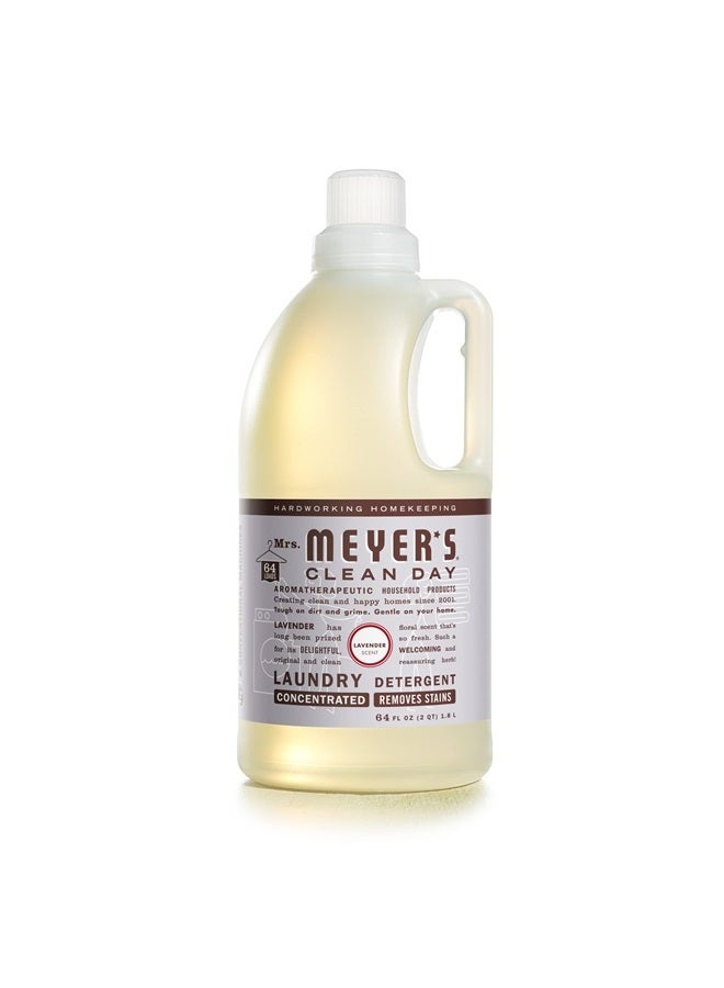 Mrs. Meyer's Clean Day Liquid Laundry Detergent, Biodegradable Formula Infused with Essential Oils, Lavender, 64 oz (64 Loads) - Image 1