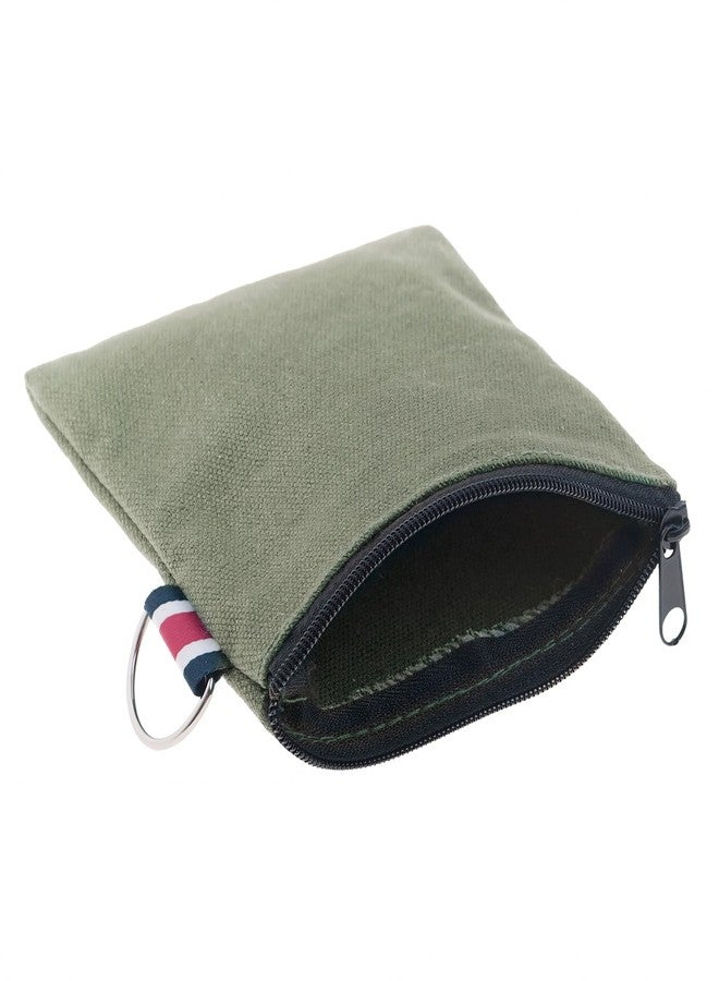 Aspire 12-Pack Canvas Coin Purses, Square DIY Small Zipper Pouches, 4-1/4 x 4-1/4 Inch (Mixed Colors) - Image 3
