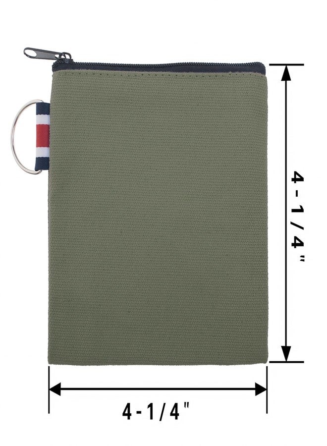 Aspire 12-Pack Canvas Coin Purses, Square DIY Small Zipper Pouches, 4-1/4 x 4-1/4 Inch (Mixed Colors) - Image 2