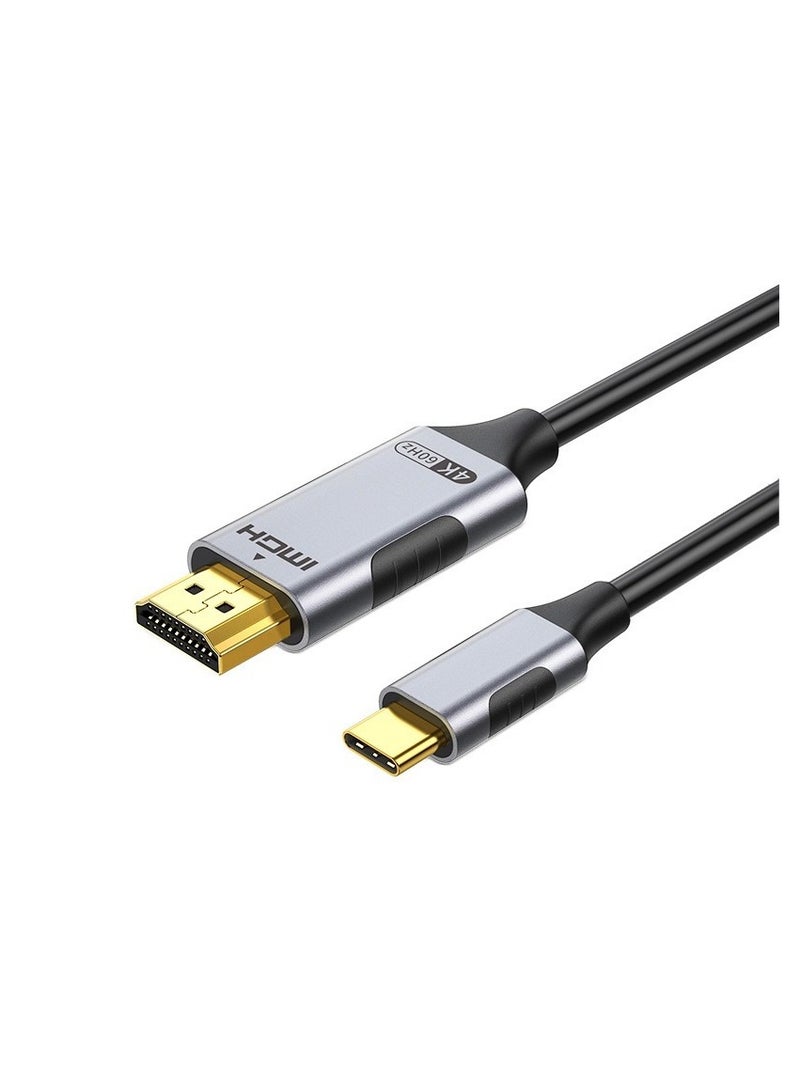 إيفركين محول من النوع C إلى HDMI 1.8M، كابل USB 3.1 USB C إلى HDMI، متوافق مع التلفزيون، سلسلة iPhone 15، iPad 10/Pro/Air/Mini، سلسلة Samsung S24/S23 Series/Galaxy Z، MacBook Pro، Dell XPS، Huawei P60 طليعة - Image 1