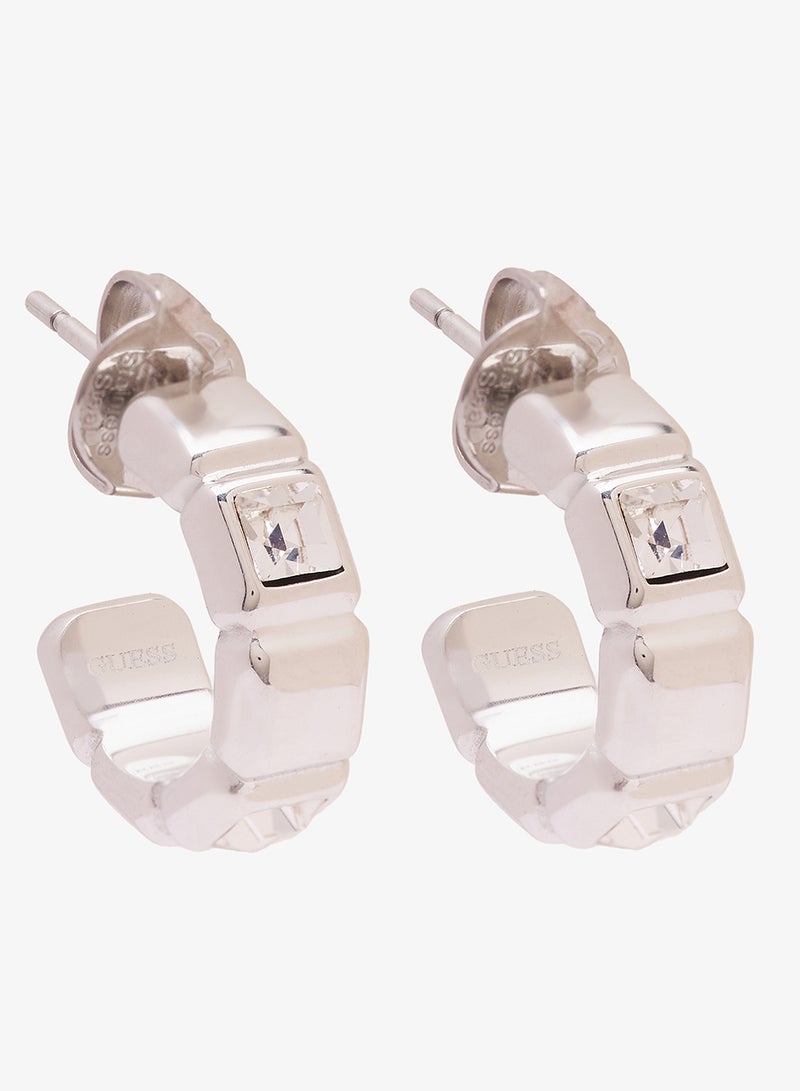 GUESS 15Mm Crystal Cube Hoops - Image 1