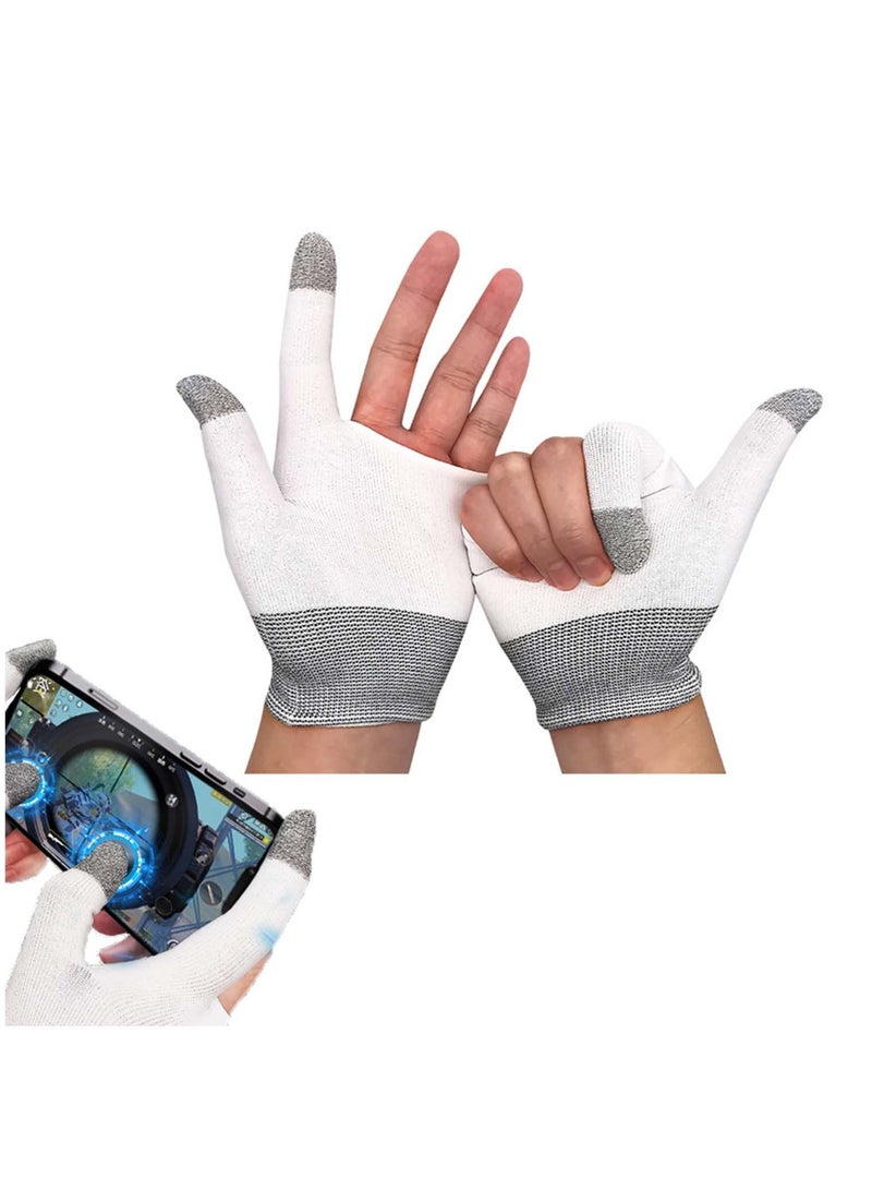 SYOSI E-Sports Gaming Gloves, Gaming Finger Sleeves, Anti-Sweat Breathable, Thumb Sleeves for Highly Sensitive Nano-Silver Fiber Material + Nylon, for Touch Screen for PUBG Mobile Phone Games Accessories - Image 5