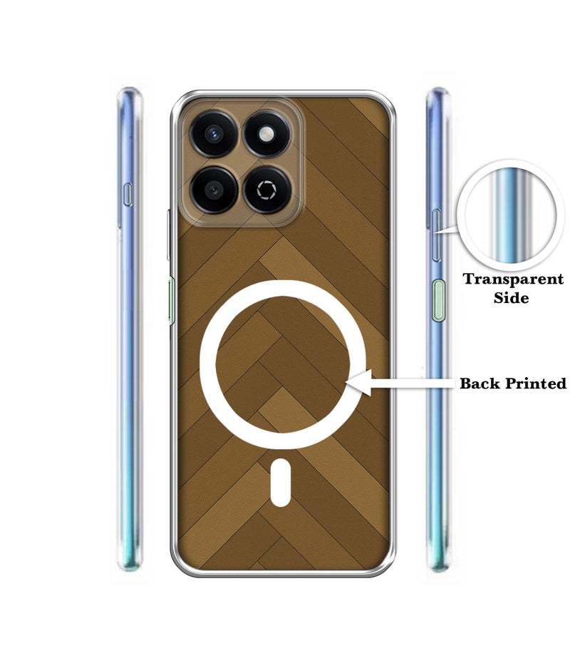 Casotec Case Cover for Honor X7C 5G Wooden Herringbone MagSafe Ring Design (Not MagSafe Compatible) | UV Printed Soft TPU Shockproof Back Case for Honor X7C 5G - Image 2