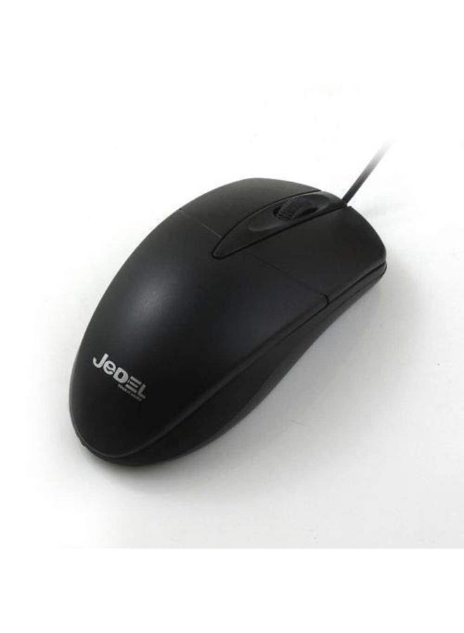 JEDEL CP72 USB Optical Mouse High Precision Ergonomic Wired Mouse Black - Image 2