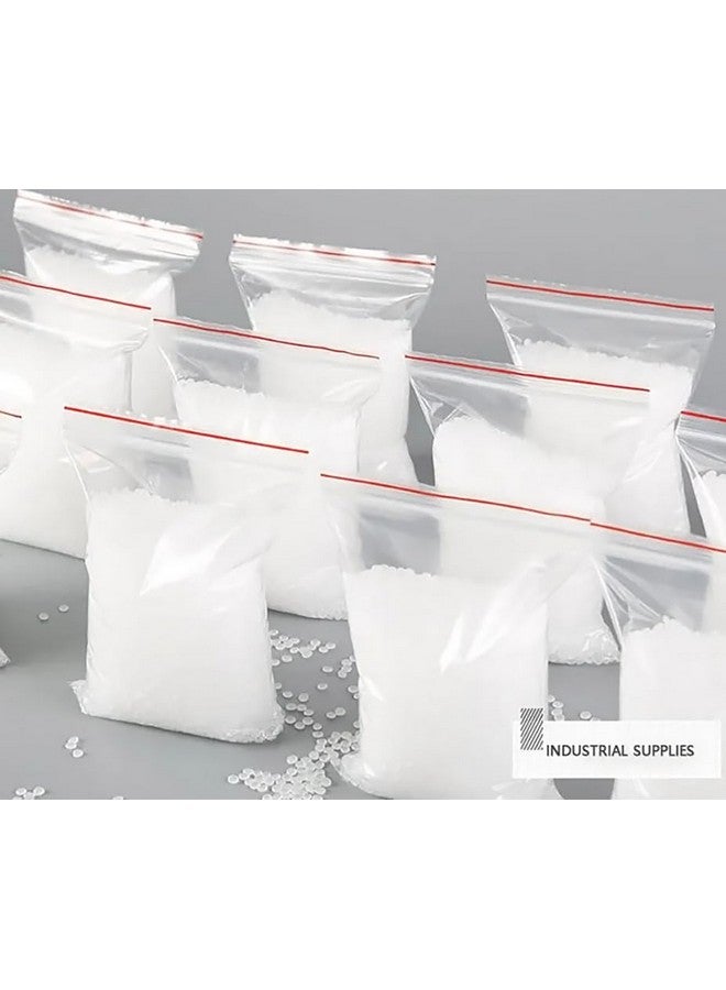 GLUN® Zip Lock Pouch Reusable Transparent Plastic Bags, Strong Zip Lock Storage Pouches and Durable Side Press Seal Pack of 100 PCS - Image 3