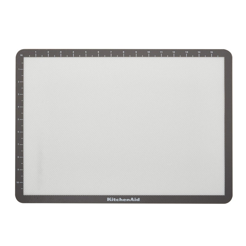 KitchenAid Silicone Large Baking Mat, 12x17-Inch, Gray - Image 1