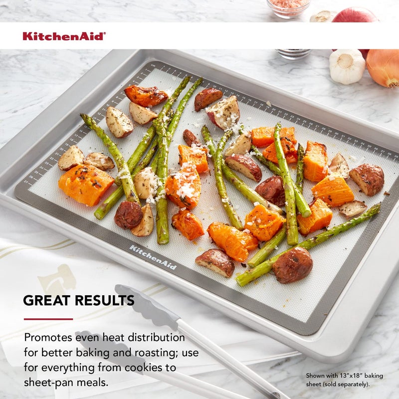 KitchenAid Silicone Large Baking Mat, 12x17-Inch, Gray - Image 4
