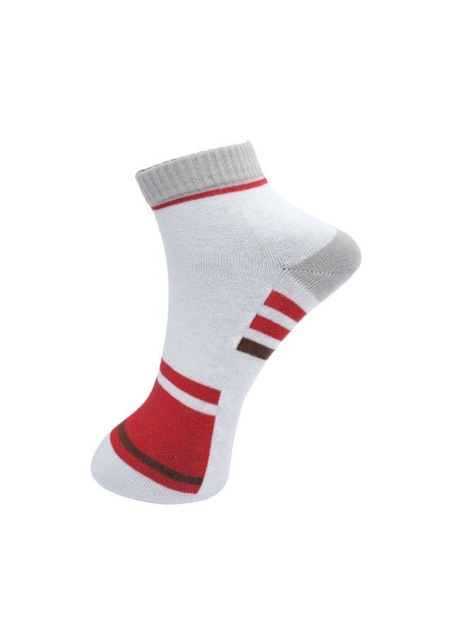 White Leaf 3 Pack Cushioned Ankle Socks Arch Support, Cushion Comfort - Free Zone - Image 2