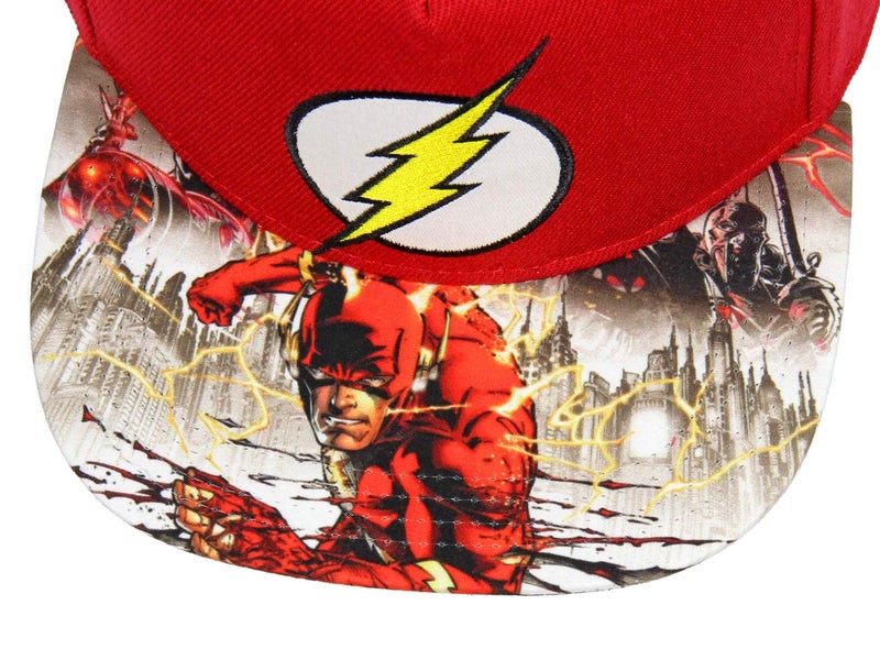 Bioworld DC Comics Flash Hat Kids Embroidered Logo Photoreal Youth Snapback Cap - Image 2