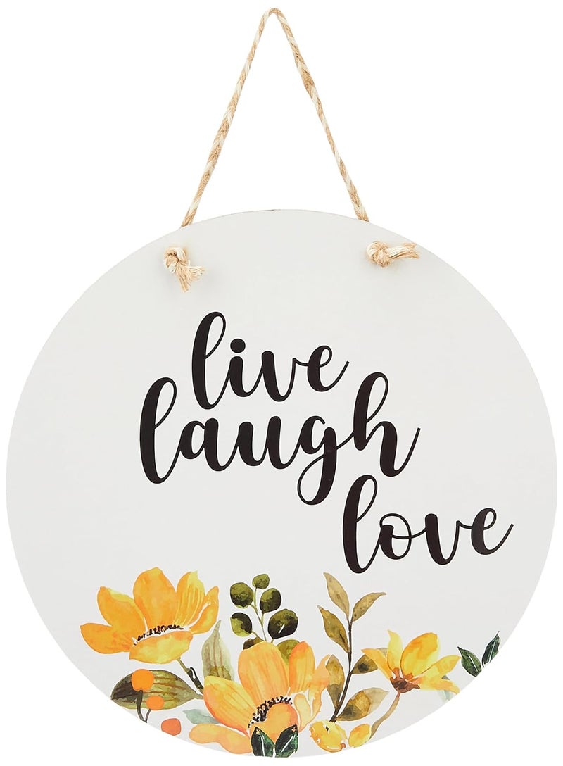 Brand - Solimo Solimo Engineered Wood MDF Wall Hanging For Home Decor Live Love Laugh 23 Cm - Image 2