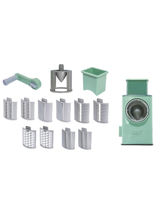 DPT Vegetables and fruit slicer, Manual Vegetables slicer, Green, Size 13.5*9.5*28.5 Cm - Image 4