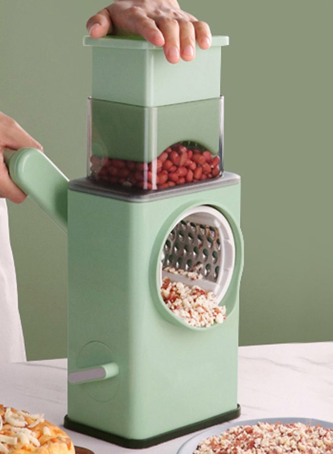 DPT Vegetables and fruit slicer, Manual Vegetables slicer, Green, Size 13.5*9.5*28.5 Cm - Image 3