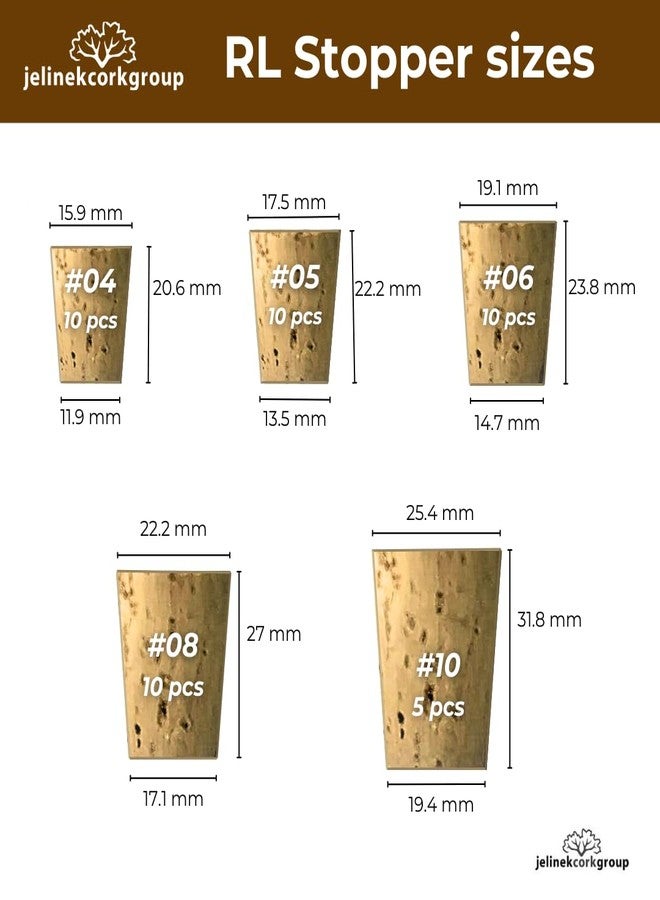 Jelinek Cork Group Jelinek Cork Assorted Size Tapered Stoppers - 45 Pcs - Image 3