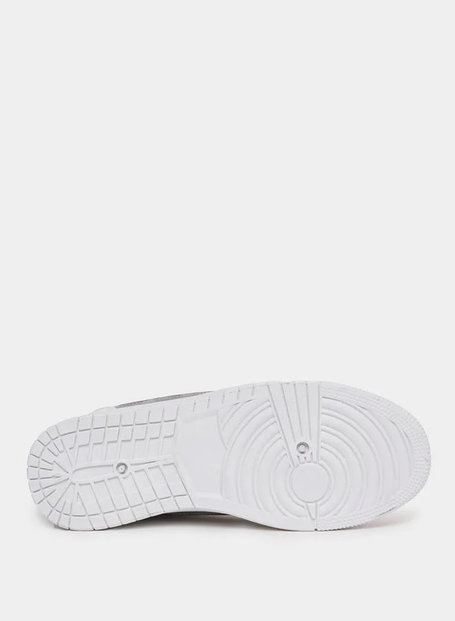 Styli Styli Contrast Panel Camo Print Platform Sole Sneakers